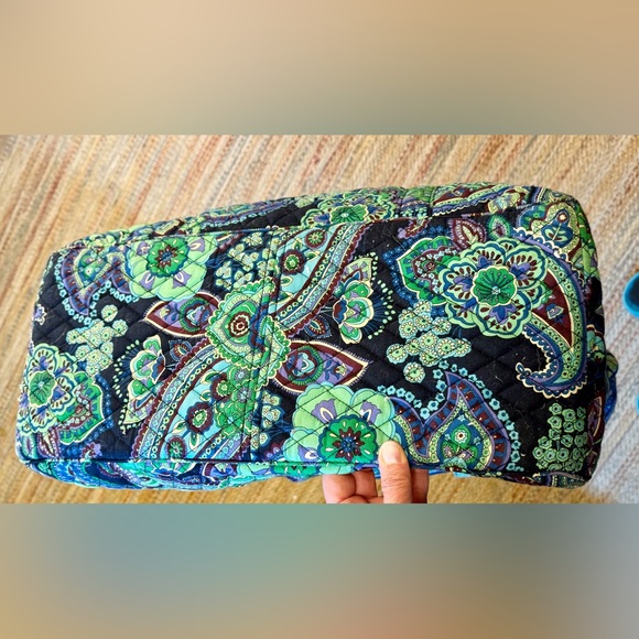Vera Bradley Blue Rhapsody Get Carried Away Zip Tote Large Retired Print - Picture 8 of 8